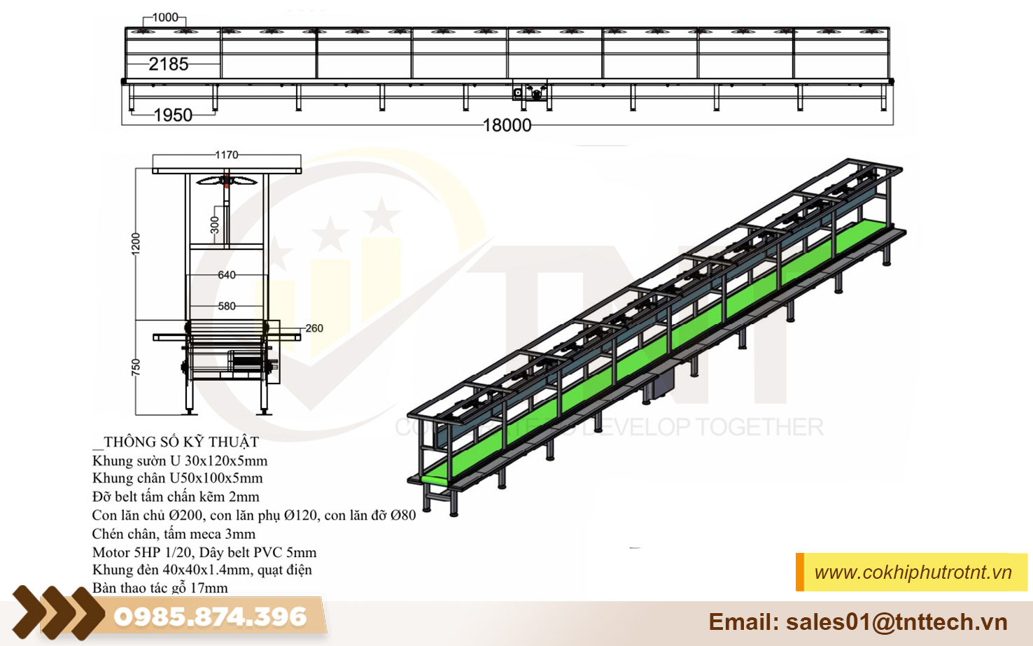 Cấu tạo băng tải line lắp ráp