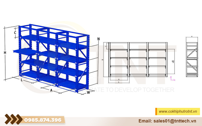 Thông số kĩ thuật của kệ khuôn