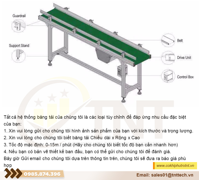 Cấu tạo băng tải băng tải